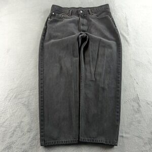 Levis 550 Jeans Mens 38 (Fits 34x28) Black Faded Relaxed Straight Denim Grunge